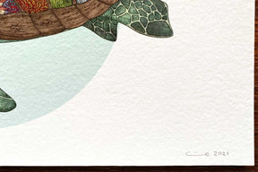 The Coral Reef Turtle - Art Print