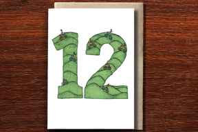 Number Twelve - 12th Birthday Card