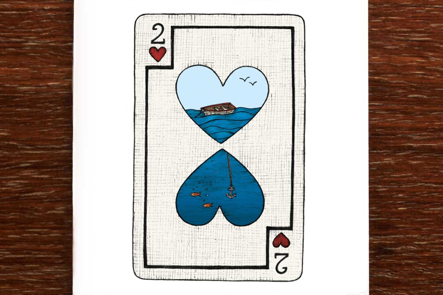 Two of Hearts - Loving Card