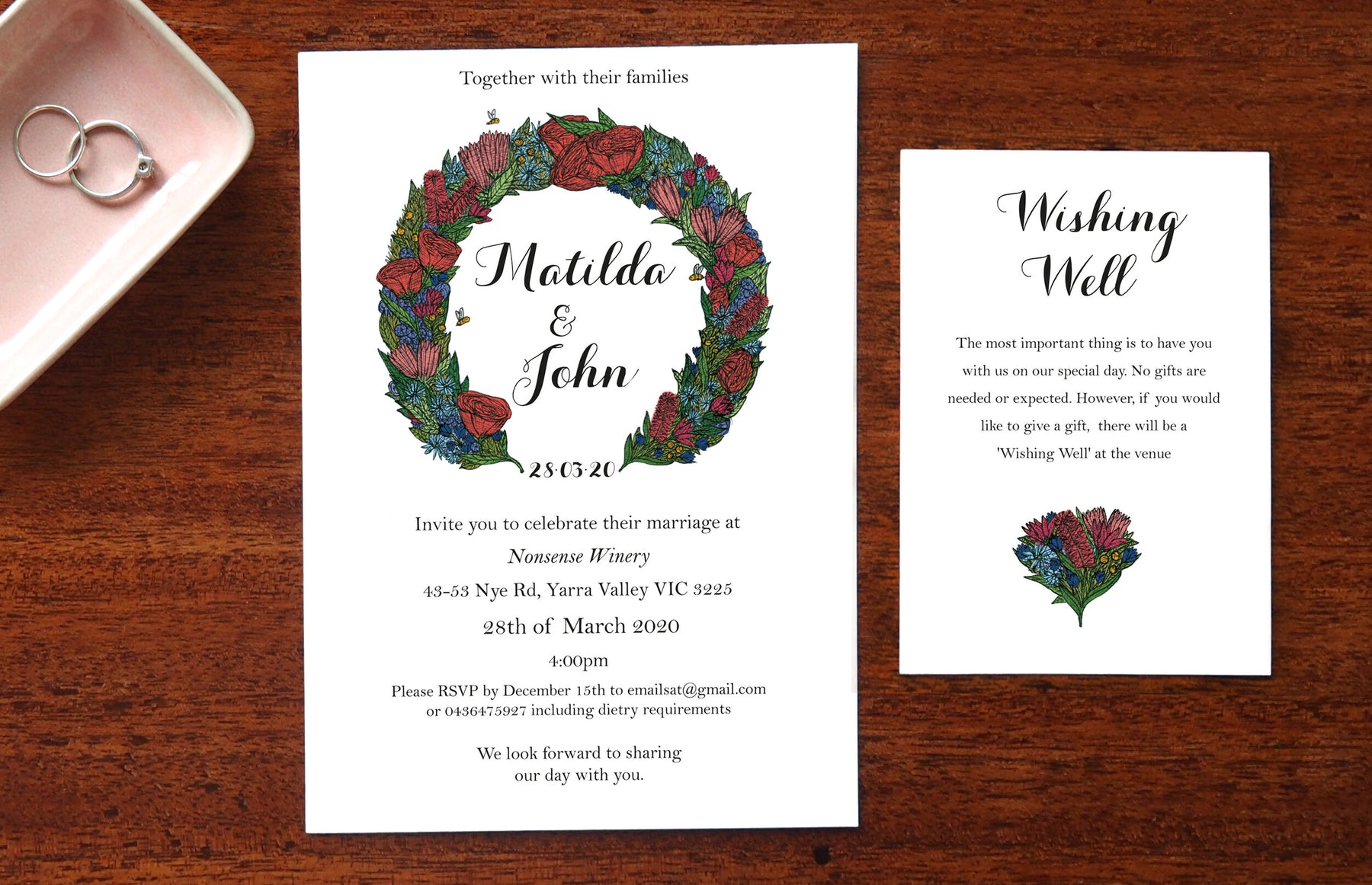 Native Wreath - Wedding Invitation