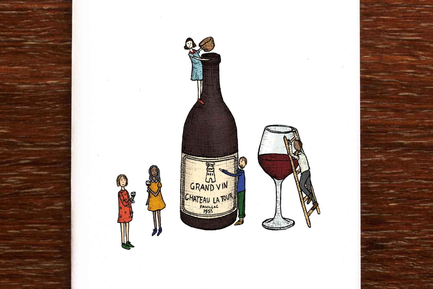 Wine Time - Greeting Card