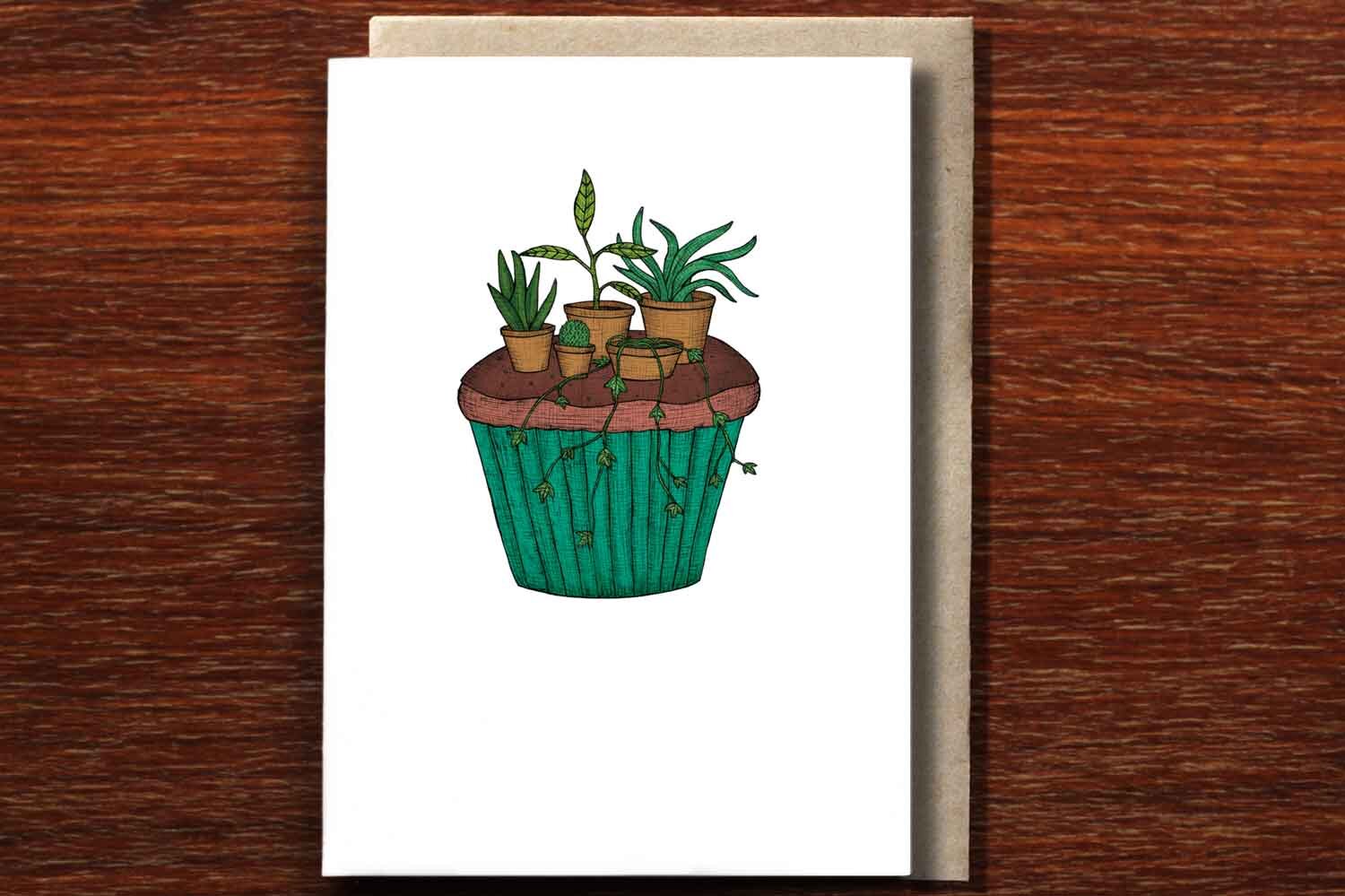 Cupcake Garden - Greeting Card