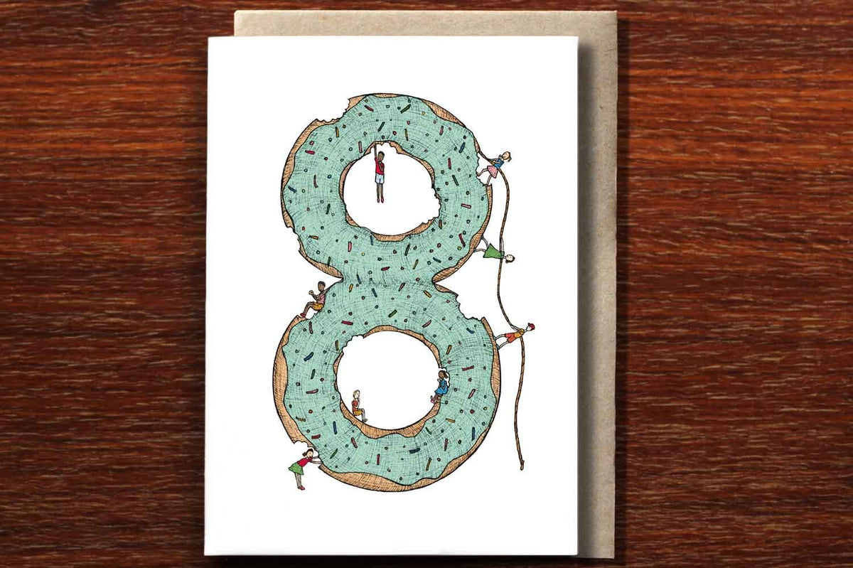 Number Eight - 8th Birthday Card