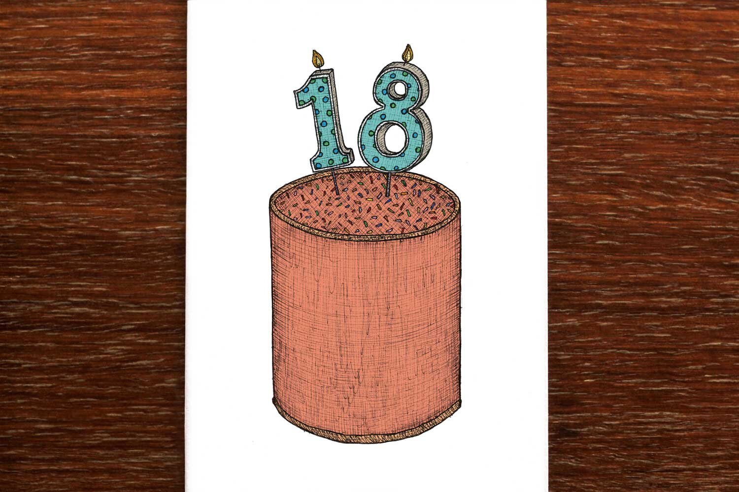 Eighteenth Birthday Cake - 18th Birthday Card