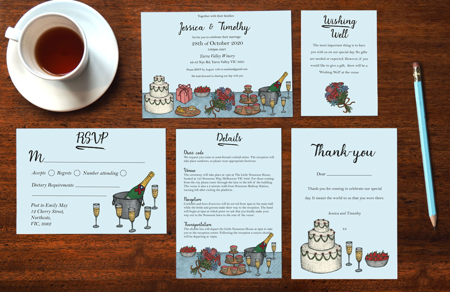 Banquet - Wedding Invitation Complete Set