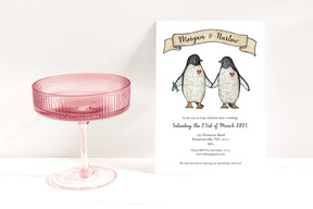 Penguin Love - Wedding Invitation