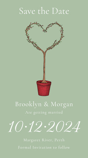 Save the Date Love Tree - Digital Invitation