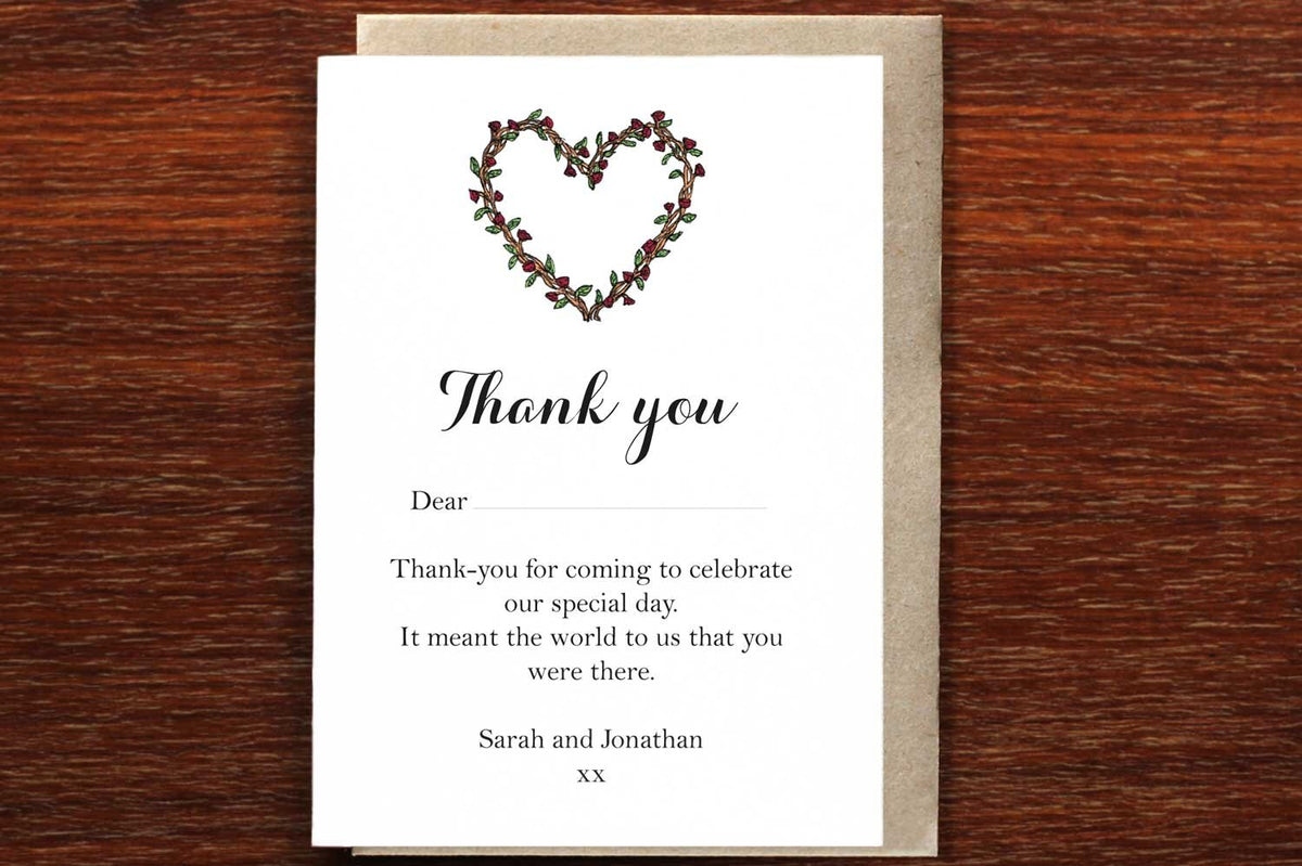 Floral Vine - Wedding Thank You