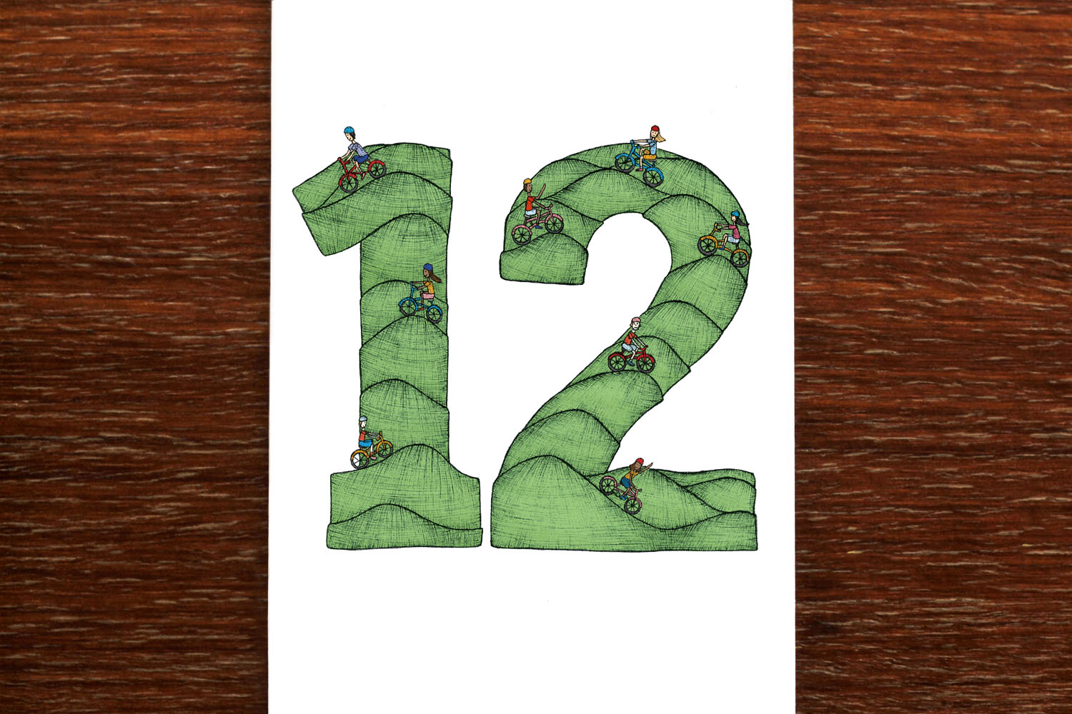 Number Twelve - 12th Birthday Card