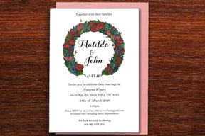 Native Wreath - Wedding Invitation